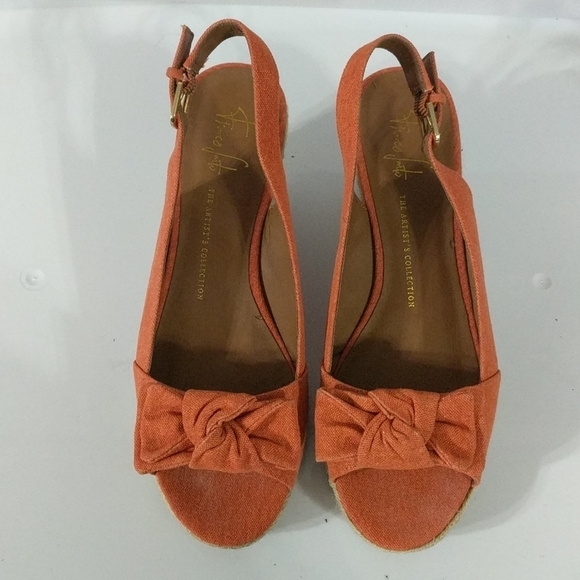 𝅺Franco Sarto A-Camino Orange Espadrilles Sandals - size 9 - Picture 1 of 6